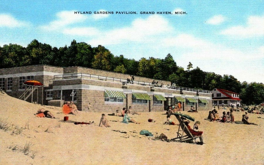 Bil-Mar Beach Hotel (Hyland Gardens Pavilion) - Vintage Postcard Of Pavilion